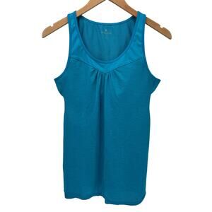 Athleta Tank Top Womens Large Blue Gel Mesh Supercharged Sports Bra Combo